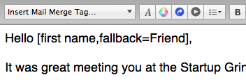 Use the "fallback" feature of a mail-merge tag to provide default values when merging.