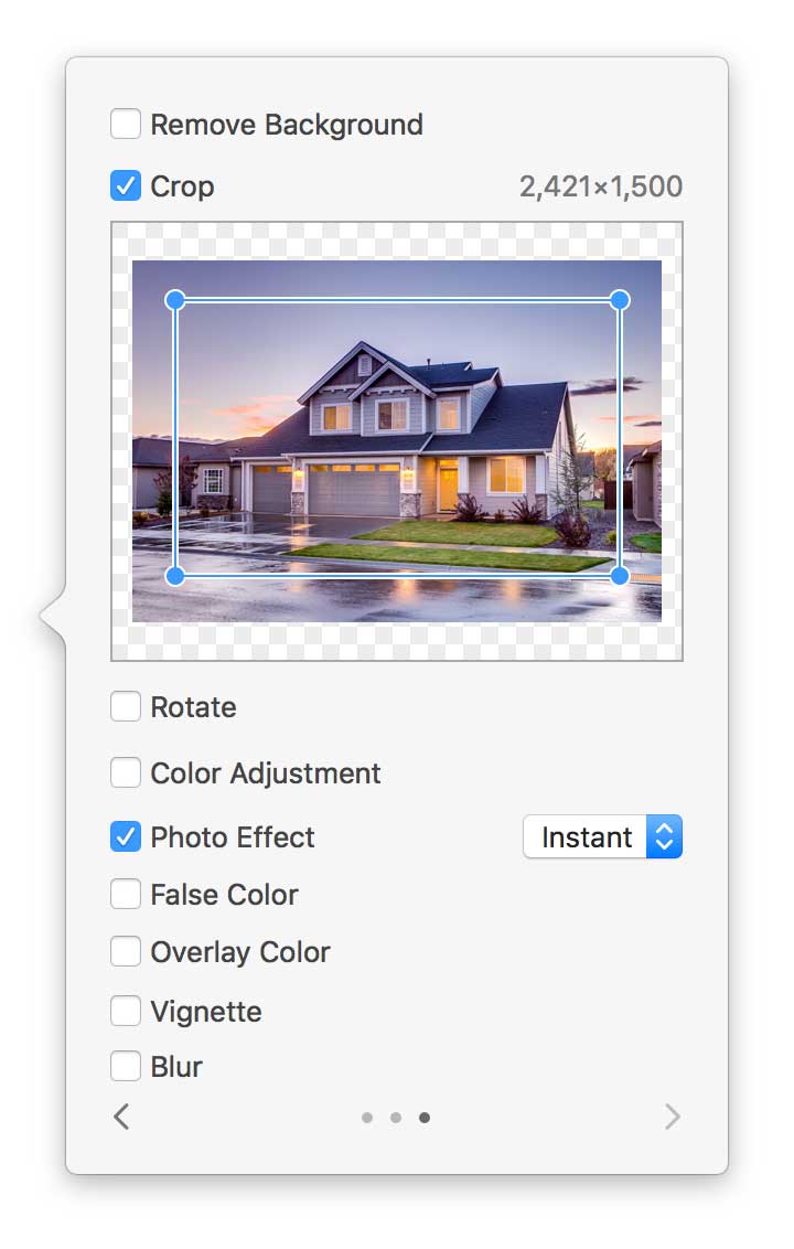 Image editor popover